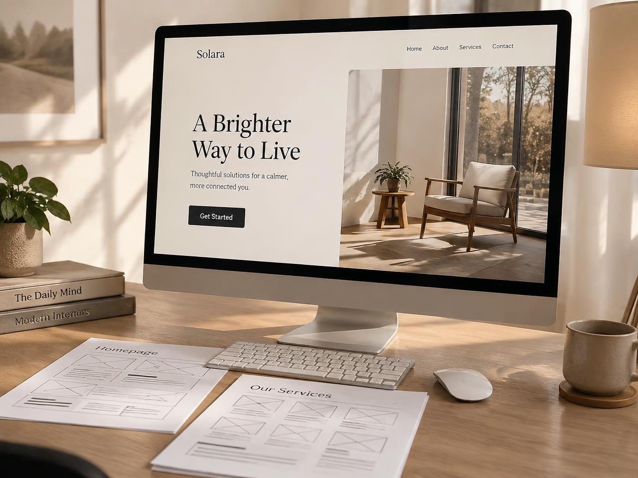 Landingpage auf Smartphone und Desktop